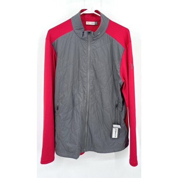 NEW KJUS‎ Full Zip Retention Jacket Hinsdale Golf Club 54 XL Red Gray